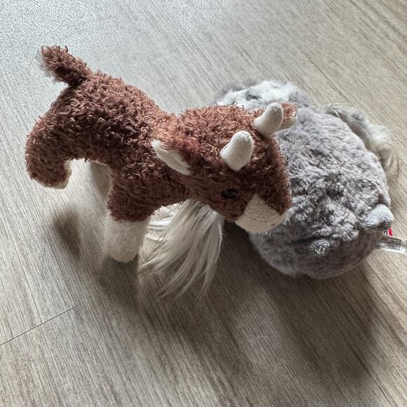 Douglas Cuddle Toys Owl Plush & Baby Goat Antelope Stuffed Animal 6" - Picture 3 of 6